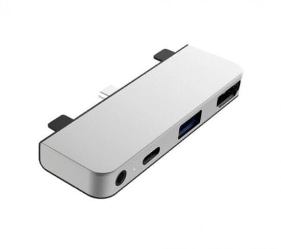 Hyper HyperDrive 4v1 USB-C Hub pre iPad Pro HY-HD319E-SILVER, strieborný