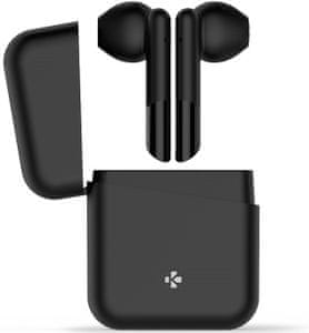 pôvabné Bluetooth 5.0 bezdrôtové slúchadlá mykronoz zebuds lite dosah 10 m čistý zvuk IPX4 vodeodolné hlasové ovládanie handsfree hd mikrofón eliminácie ruchov 4 h výdrž nabíjacie puzdro pre 4 plné nabitia pohodlný ergonomický dizajn