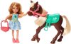 Mattel Barbie Chelsea a poník tmavohnedý