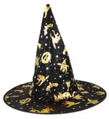 Detský klobúk čarodejnice - čarodejník - HALLOWEEN - 27 cm