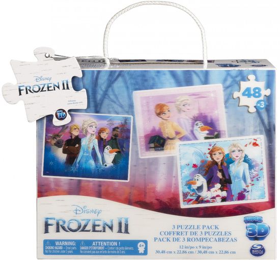 Spin Master Frozen 2 meniace sa puzzle 3D 3 x 48 dielikov