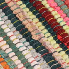 Vidaxl Ručne tkaný koberec Chindi, bavlna 120x170 cm, rôznofarebný