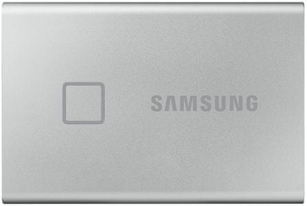 Externý hard disk Samsung T7 Touch SSD 500GB, strieborná (MU-PC500S/WW) SSD 500 GB USB-C vysoká prenosová rýchlosť
