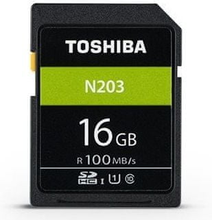 TOSHIBA SDHC 16GB N203 UHS-I, U1, 100MB/s, Class 10 (THN-N203N0160E4)