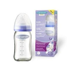Lansinoh sklenená dojčenská fľaša 160ml s NaturalWave TM cumlíkom (S)