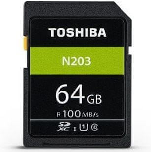 TOSHIBA SDXC 64GB N203 UHS-I, U1, 100MB/s, Class 10 (THN-N203N0640E4)