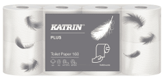 Katrin Papier toaletný Plus 160 útržkov, 2-vrstvový biely / 8 ks 