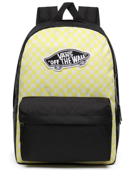 Vans dámsky žltý batoh Wm Realm Backpack Lemon Tonic Checkerboard