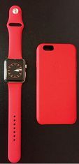 4wrist Silikónový remienok na Apple Watch – Červený 42/44/45/49 mm – S/M