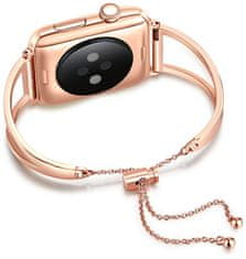 4wrist Nastaviteľný oceľový remienok na Apple Watch – Ružové zlato 38/40/41 mm