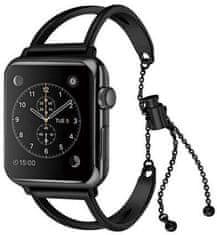 4wrist Nastaviteľný oceľový remienok na Apple Watch - Čierny 38/40/41 mm