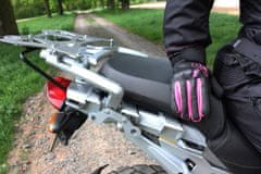 Cappa Racing Rukavice moto LADY koža / textil dlhé čierna / ružová M