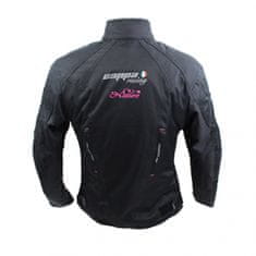 Cappa Racing Bunda moto dámska STRADA textilná čierna / ružová L
