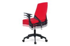 Autronic kancelárska stolička, červená látka, čierne plastové područky KA-R204 RED