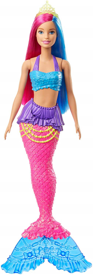 Mattel Barbie Kúzelná morská víla vlasy ružovo-modré