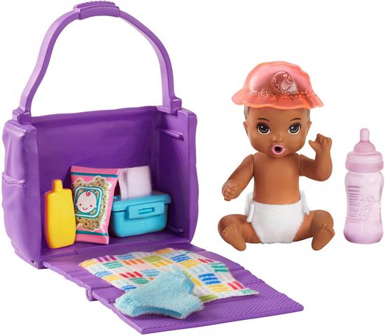 Mattel Barbie Herný set Bábätko s prebaľovacou taškou GHV83