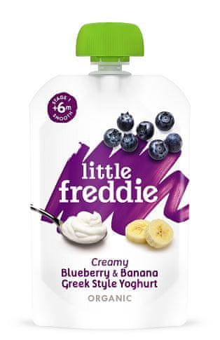 Little Freddie Čučoriedky s banánom v gréckom jogurte 6 x 100 g