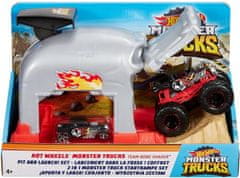 Hot Wheels Monster trucks pretekársky herný set šedý