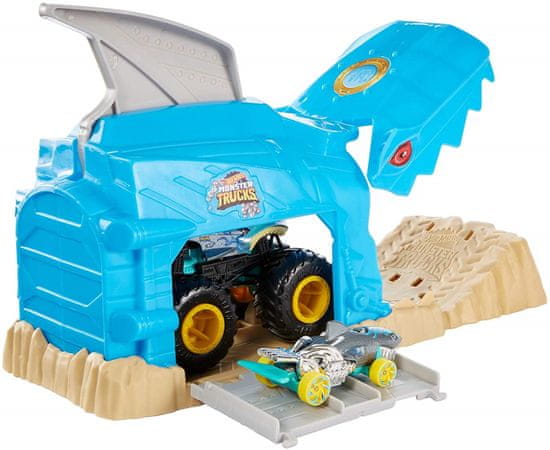 Hot Wheels Monster trucks pretekársky herný set modrý