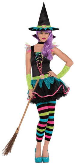 Dievčenský kostým Neonová čarodejnica