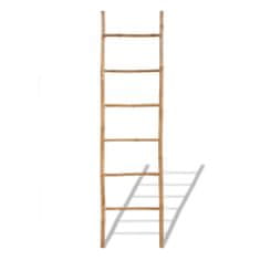 Vidaxl Bambusový rebrík na uteráky so 6 šteblíkmi