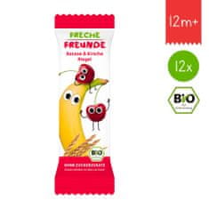 Freche Freunde BIO Ovocná tyčinka - Banán a čerešňa 12x23g