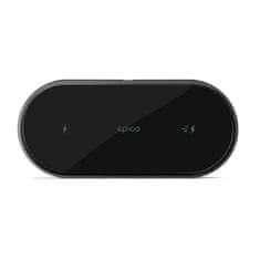 EPICO ultratenká duálna bezdrôtová nabíjačka s adaptérom v balení 9915101300135, čierna