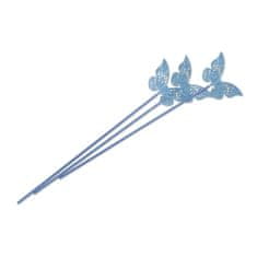 Ashleigh & Burwood Tyčinky do difuzéra, polyester, modré s motýľom, 3 ks, dĺžka 28 cm