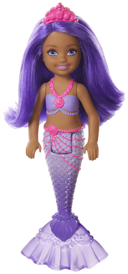 Mattel Barbie Chelsea morská panna fialové vlasy