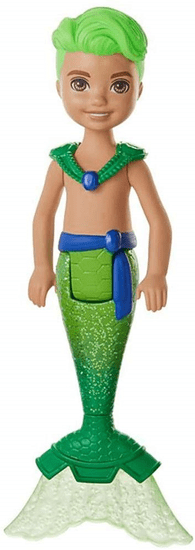 Mattel Barbie Chelsea morská panna chlapec zelené vlasy