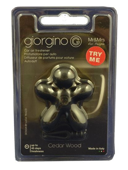 Mr&Mrs Fragrance Giorgino Cedar Wood (Black) vôňa do auta