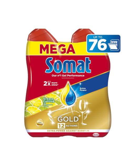 Somat Gold Gel Anti-grease Lemon 2x684 ml