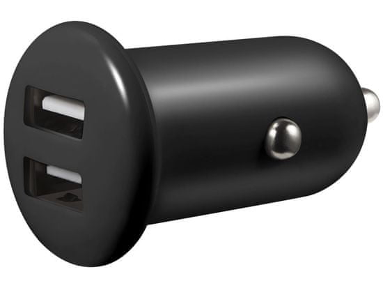 Sandberg SAVER USB DC auto adaptér, 2× USB, 1 A + 2,1 A 340-40, čierna