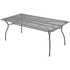 Vidaxl Záhradný stôl 180x90x72 cm, oceľová sieťovina