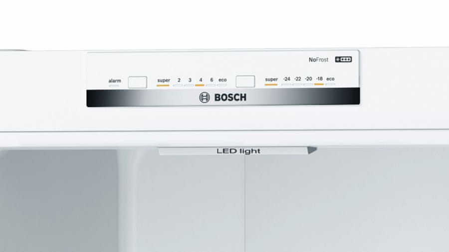 Voľne stojaca kombinovaná chladnička Bosch KGN39VL45 LED osvetlenie