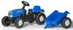 Rolly Toys Šliapací traktor Rolly Kid s vlečkou modrý