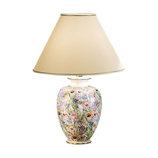 Kolarz Pansy stolná lampa s kvetinovým vzorom, výška 68 cm