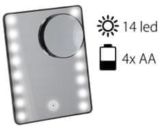 TimeLife Kozmetické zrkadlo na líčenie 16 LED tmavé
