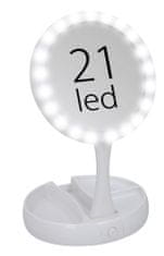 TimeLife Kozmetické zrkadlo na líčenie 21 LED skladacie