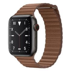 BStrap Leather Loop remienok na Apple Watch 38/40/41mm, Brown