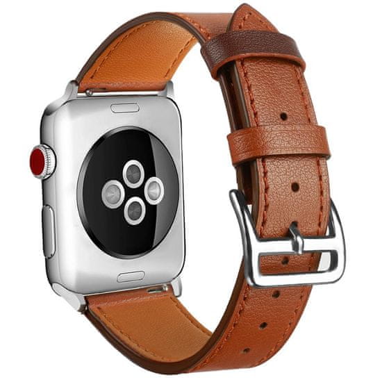 BStrap Leather Rome remienok na Apple Watch 42/44/45mm, Brown