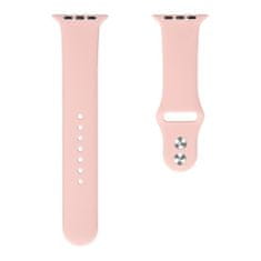 BStrap Soft Silicone remienok na Apple Watch 42/44/45mm, Pink Sand