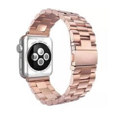 BStrap Stainless Steel Boston remienok na Apple Watch 42/44/45mm, Rose Gold