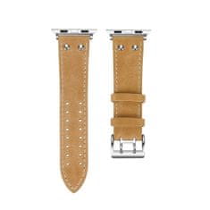 BStrap Leather Sport remienok na Apple Watch 42/44/45mm, Champagne
