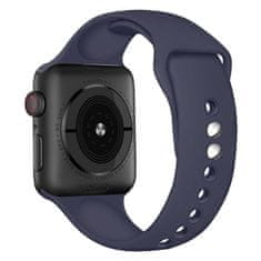 BStrap Soft Silicone remienok na Apple Watch 38/40/41mm, Midnight Blue