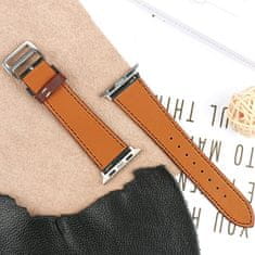 BStrap Leather Rome remienok na Apple Watch 38/40/41mm, Brown