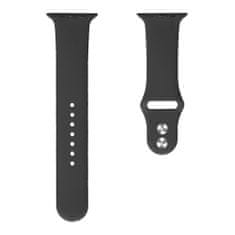 BStrap Soft Silicone remienok na Apple Watch 42/44/45mm, Black