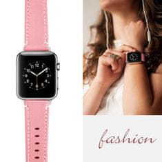 BStrap Leather Italy remienok na Apple Watch 38/40/41mm, Pink