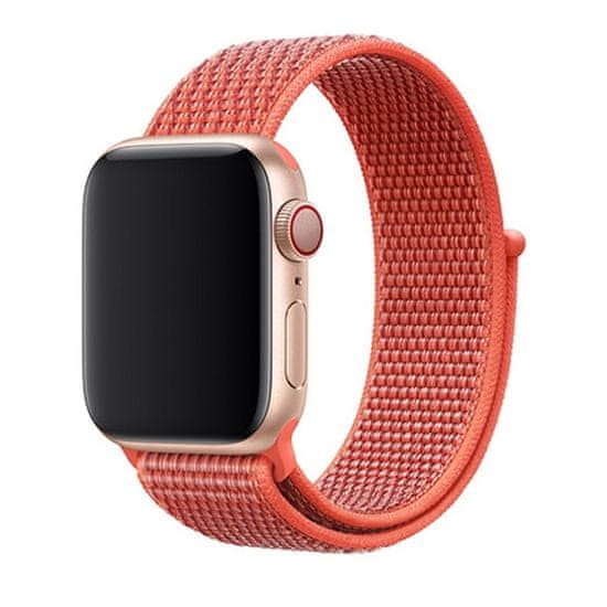 BStrap Nylon remienok na Apple Watch 42/44/45mm, Coral Pink