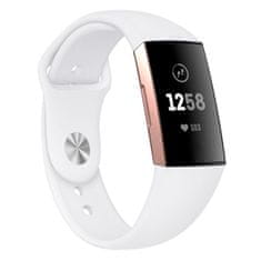 BStrap Silicone (Large) remienok na Fitbit Charge 3 / 4, white